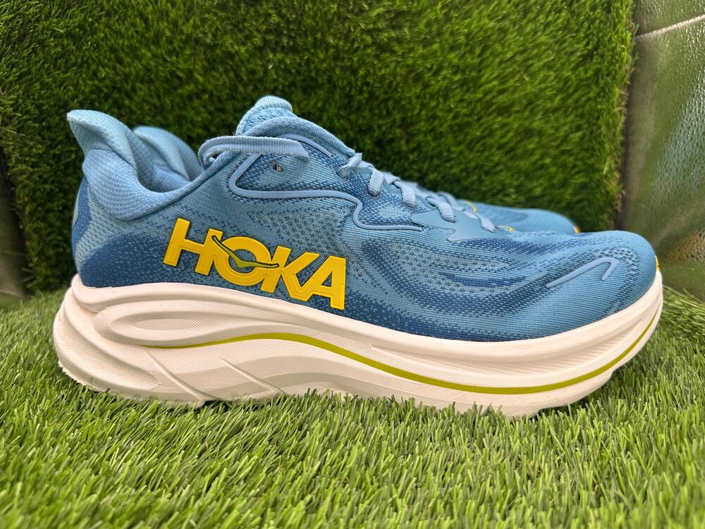 Hoka One One Clifton 10 1162030-ALF Athletic Sneaker Men's 11.5D Blue Jacquard